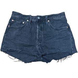 Levis Black High Waist Denim Cutoff Shorts Size 12